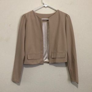 Cropped blazer cardigan